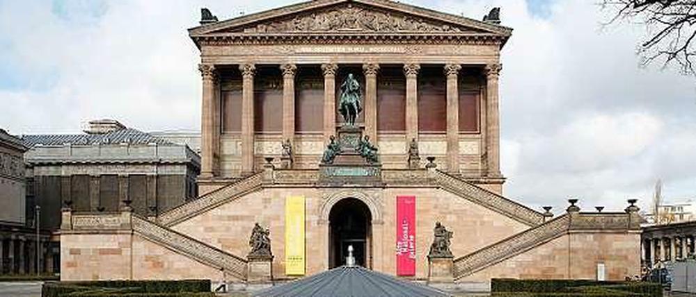 Vorerst geschlossen: die Alte Nationalgalerie auf der Berliner Museumsinsel. 