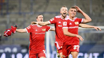 Abflug. Max Kruse und Marvin Friedrich verließen den 1. FC Union in diesem Winter. Grischa Prömel folgt ihnen im Sommer (von links nach rechts).
