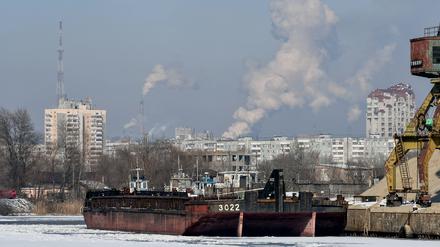 Der Hafen von Zaporizzhia. In der ehemaligen Autostadt ist die Autorin aufgewachsen.