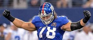 Ein Traum geht in Erfüllung: Markus Kuhn ist in der NFL eigentlich Defensivspieler und für das verhindern gegnerischer Touchdowns zuständig.