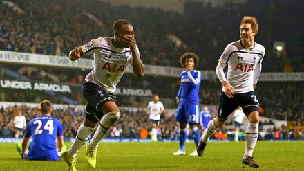 Da lacht Tottenham. Danny Rose (links) feiert seinen Treffer gegen den Tabellenführer.