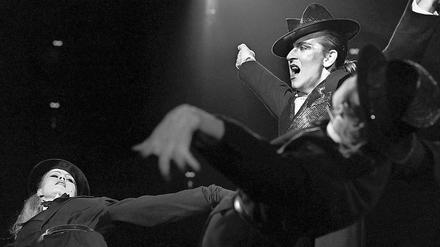 Steve Strange von der Band Visage ("Fade To Grey") bei einem Auftritt in der Westfalenhalle Dortmund 1981.