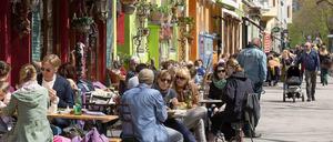 Hip, doch zum Wohnen zu laut: die Bergmannstraße in Kreuzberg. 