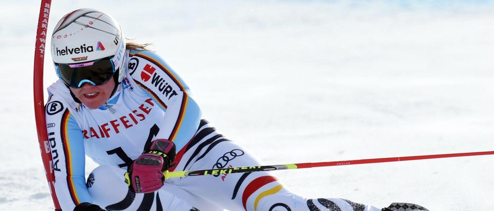 Viktoria Rebensburg auf dem Weg zu WM-Silber im Riesenslalom