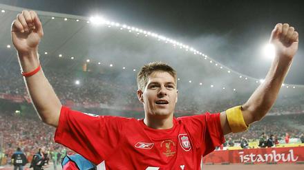 Triumphator in Istanbul. 2005 gewann Gerrard mit Liverpool die Champions League.