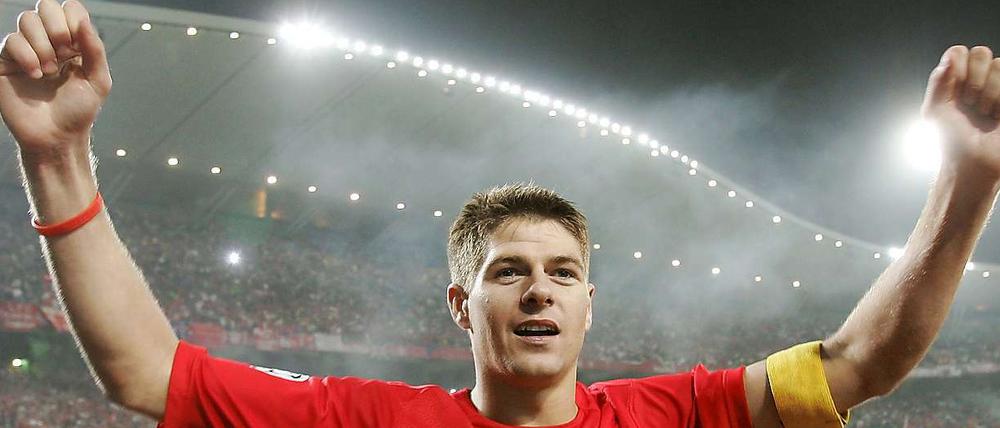 Triumphator in Istanbul. 2005 gewann Gerrard mit Liverpool die Champions League.