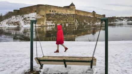 NARVA, ESTONIA Bordertown with Russia.