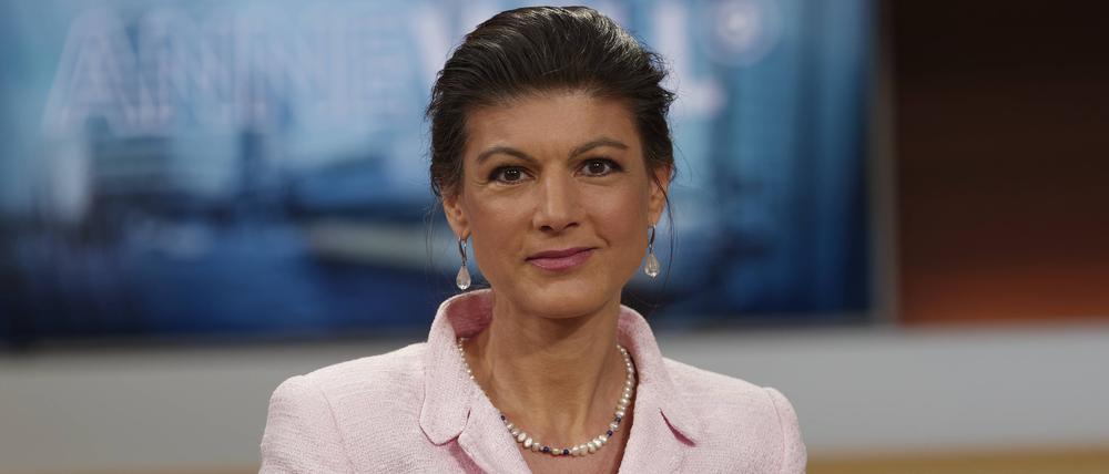 Sahra Wagenknecht in der Polit-Talkshow Anne Will am 18. Februar 2022.