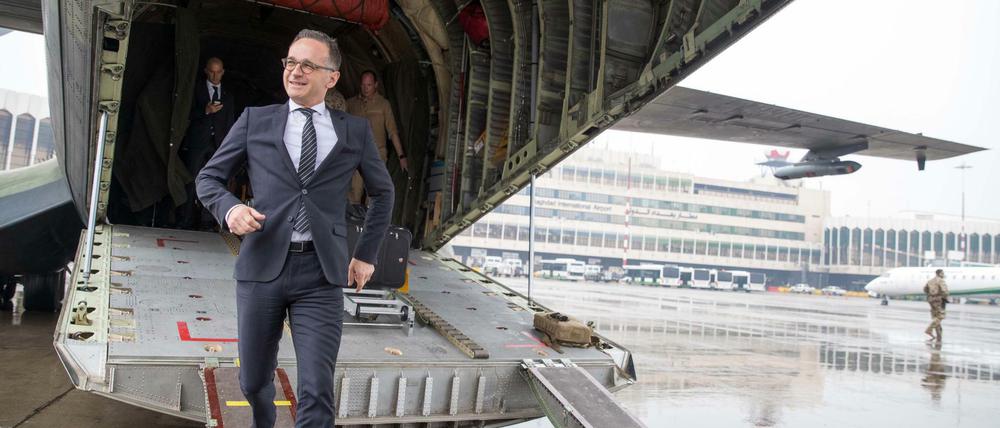 Außenminister Heiko Maas (SPD) bei seinem Besuch im Irak.