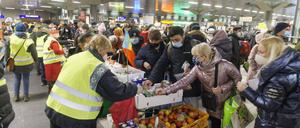 Geflüchtete am Berliner Hauptbahnhof.