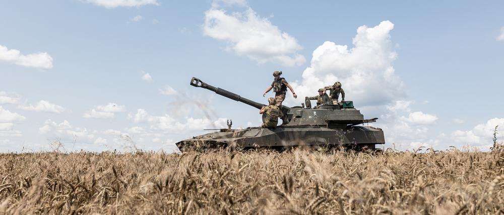 Ukrainische Soldaten nahe Donezk