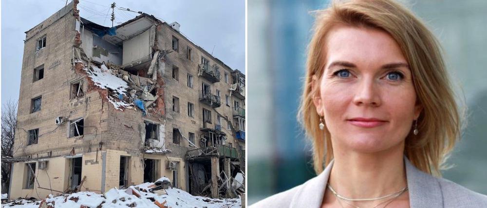 Dieses Foto eines zerstörten Wohnhauses in Charkiw machte Maria Avdeeva am 8. März.
