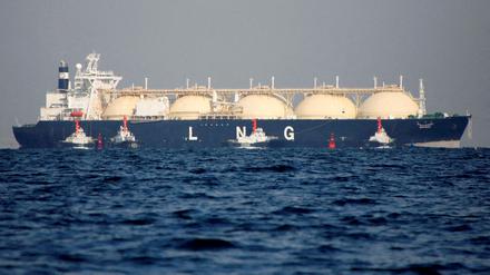 Ein LNG-Tankschiff