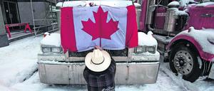 Ein Trucker in Ottawa.