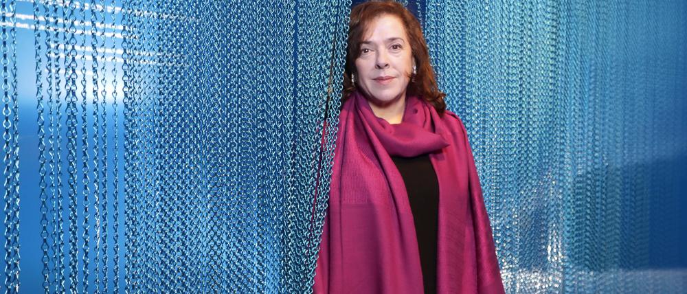 Elena Bashkirova in der neuen Dauerausstellung des Jüdischen Museums Berlin.