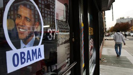 Harlem Neighborhood Of New York City Prepares For Historic Election