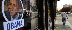 Harlem Neighborhood Of New York City Prepares For Historic Election
