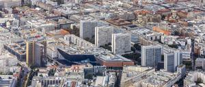 Blick auf Berlin-Kreuzberg und die Stadtmitte. 