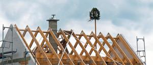 House in the building shell completed.