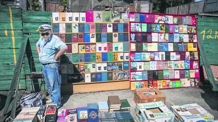 Der riesige Petrovka-Buchmarkt in Kiew, hier im Jahr 2016.