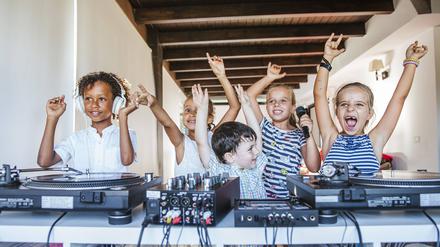 Young friends having a party.