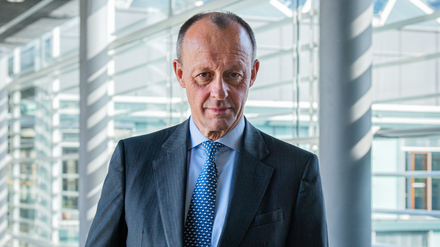 16.03.22,Jakob-Kaiser-Haus, Bundestag, Berlin. CDU-Vorsitzender Friedrich Merz im Tagesspiegel Interview mit Robert Birnbaum, Maria Fiedler und Georg Ismar. 
