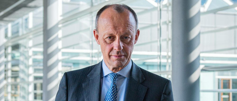 16.03.22,Jakob-Kaiser-Haus, Bundestag, Berlin. CDU-Vorsitzender Friedrich Merz im Tagesspiegel Interview mit Robert Birnbaum, Maria Fiedler und Georg Ismar. 