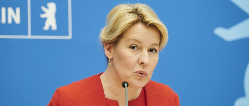 Bittet die Verwaltung erneut um Hilfe: Franziska Giffey. 