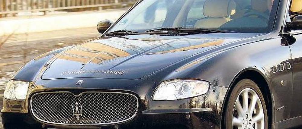 Auto des Anstoßes. Der Maserati der Treberhilfe Berlin. Foto: dpa