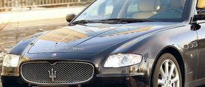 Auto des Anstoßes. Der Maserati der Treberhilfe Berlin. Foto: dpa