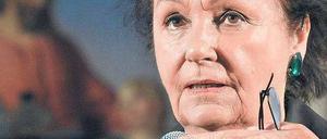 „Wie eine Reise durch eine neue politische Dimension.“ Luc Jochimsen, Linken-Kandidatin für das Bundespräsidentenamt, am vergangenen Freitag in Gotha.Foto: Martin Schutt/dpa