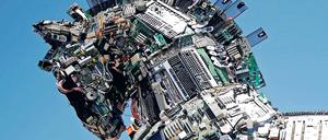 Das „Cyber Horse“ besteht aus gebrauchten Computerteilen. Foto: Amir Cohen/Reuters