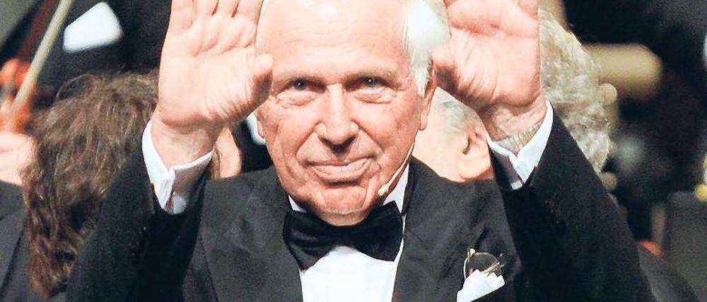 Ein Mann, ein Wort. Ioan Holender während der Abschiedsgala in der Staatsoper. Foto: dpa