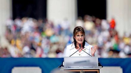 Sarah Palin, ehemalige Vize-Präsidentschaftskandidatin der Republikaner, sprach bei der Demonstration.