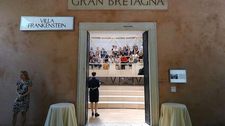 Vorbesichtigung bei der Architektur-Biennale in Venedig.