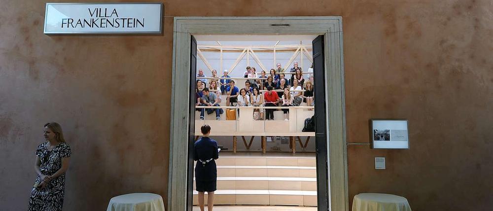 Vorbesichtigung bei der Architektur-Biennale in Venedig.