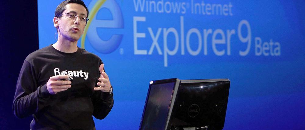 Microsoft stellt den Internet Explorer 9 vor.