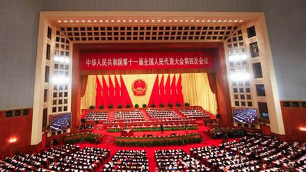 Volkskongress in Peking: Mehr als 3000 Delegierte finden in der Halle Platz.
