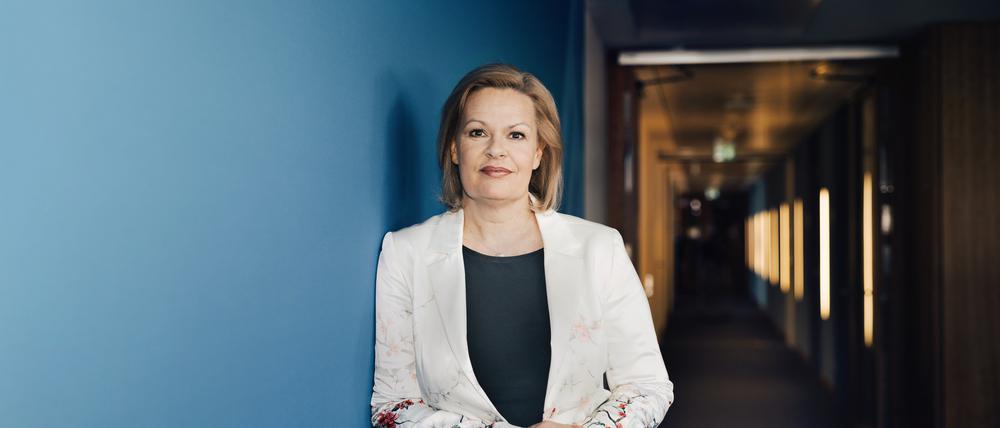 im Bild: Nancy Faeser, Bundesministerin des Innern und für Heimat, aufgenommen im Bundesministerium des Innern und für Heimat, Berlin