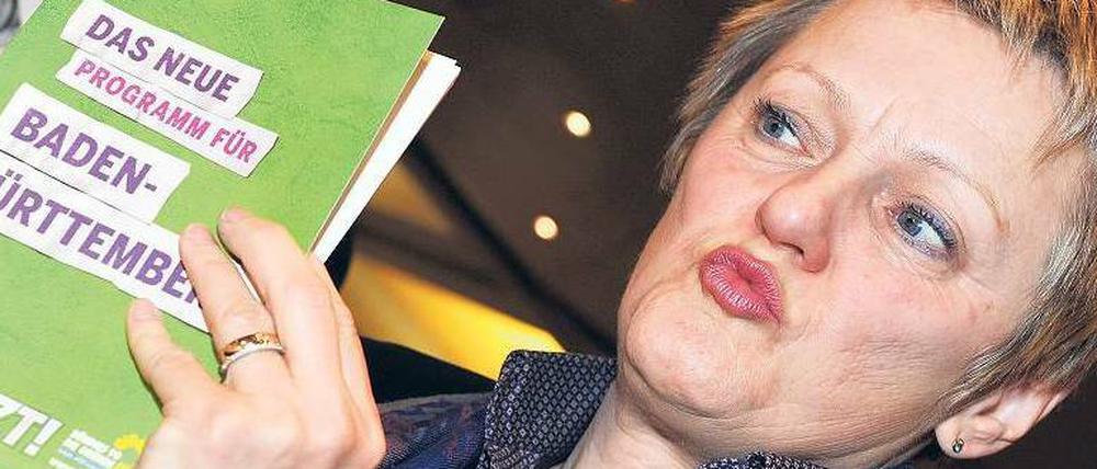 Voller Optimismus. Spitzenkandidatin Renate Künast sieht ihre Position für die Abgeordnetenhauswahl im September durch die jüngsten Erfolge der Grünen in Baden-Württemberg und Rheinland-Pfalz gestärkt.
