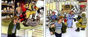 Von der Geschichte überwältigt: Die Ich-Erzählerin in einer Seite aus dem Buch.