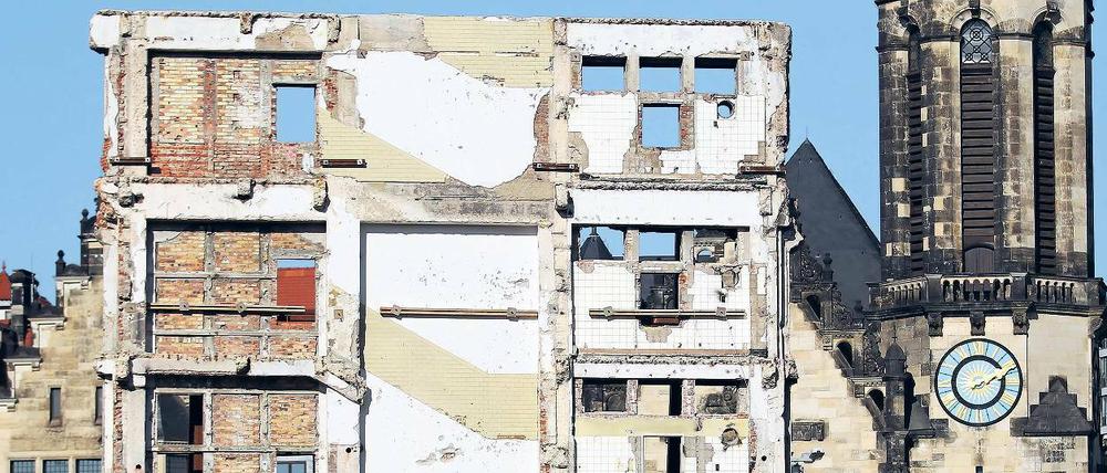 Im Osten viel Neues. Reste des Kaufhauses am Brühl in Leipzig, wo schon bald die „Höfe am Brühl“ entstehen sollen.