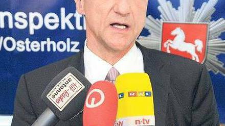 Kriminaldirektor Uwe Jordan am Freitag bei der Pressekonferenz. 