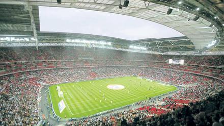 Warten auf neue Legenden. Das Wembley-Stadion, hier beim Länderspiel England gegen Deutschland 2007.