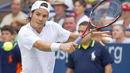 Tommy Haas stemmte sich gut drei Stunden lang gegen die Niederlage - verhindern konnte er sie dann aber doch nicht.