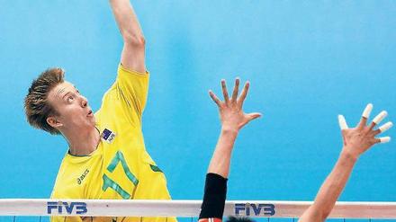 Neuer Mann. Paul Carroll, hier im Trikot des australischen Nationalteams, verstärkt zur neuen Saison die BR Volleys. Foto: Reuters