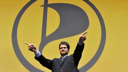 Er scheut nicht vor großen strategischen Zielen zurück: Der Bundesvorsitzender der Piratenpartei, Sebastian Nerz.