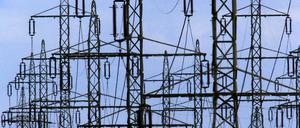 Strommasten in Deutschland.