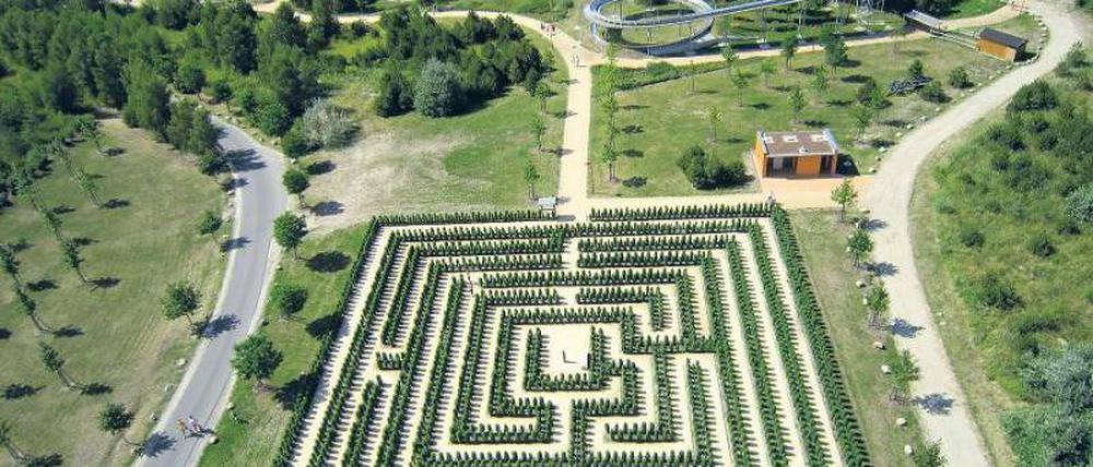 Zum Verlaufen. Irrgarten im Erlebnispark Teichland bei Cottbus. Foto: spreewaldinfo.de