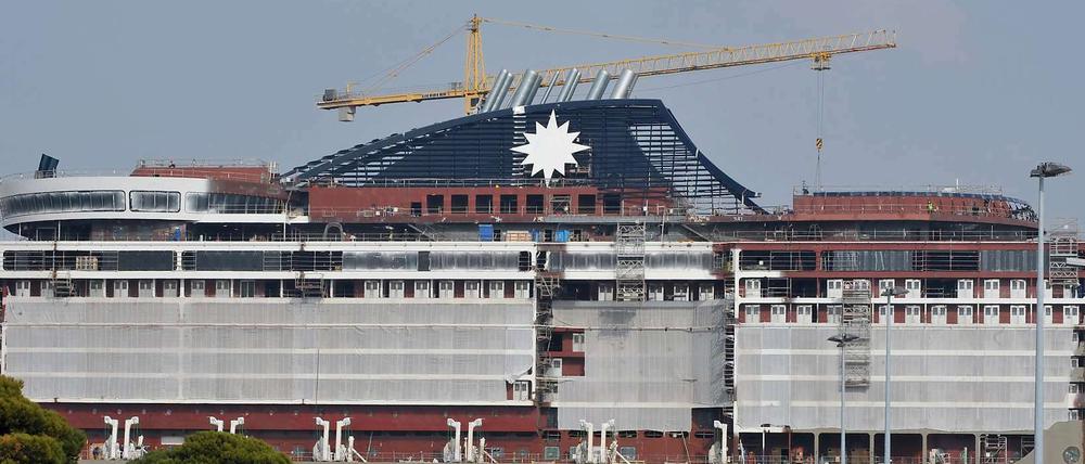 Noch auf dem Trockenen: Im Mai soll auf der "Preziosa" alles fertig sein.